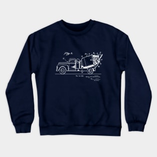 Vintage Concrete Truck Patent Image 1952 Crewneck Sweatshirt